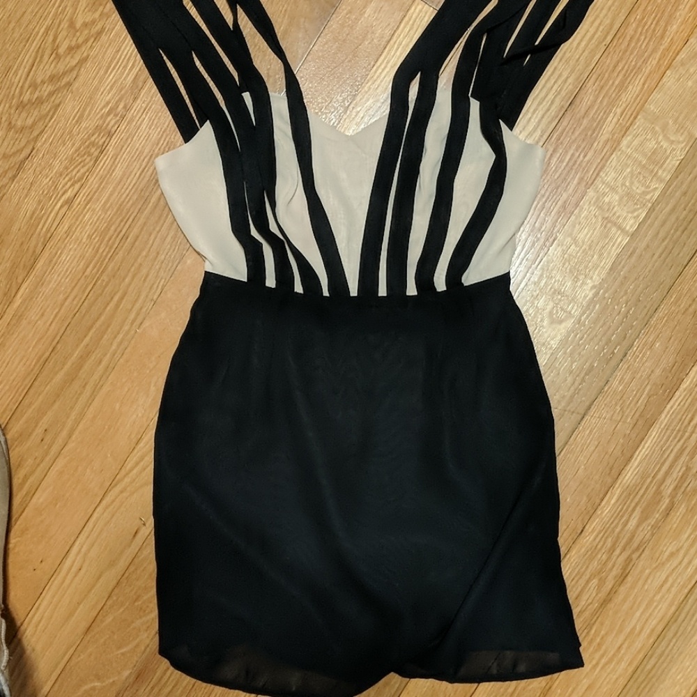 Black strappy mini dress
